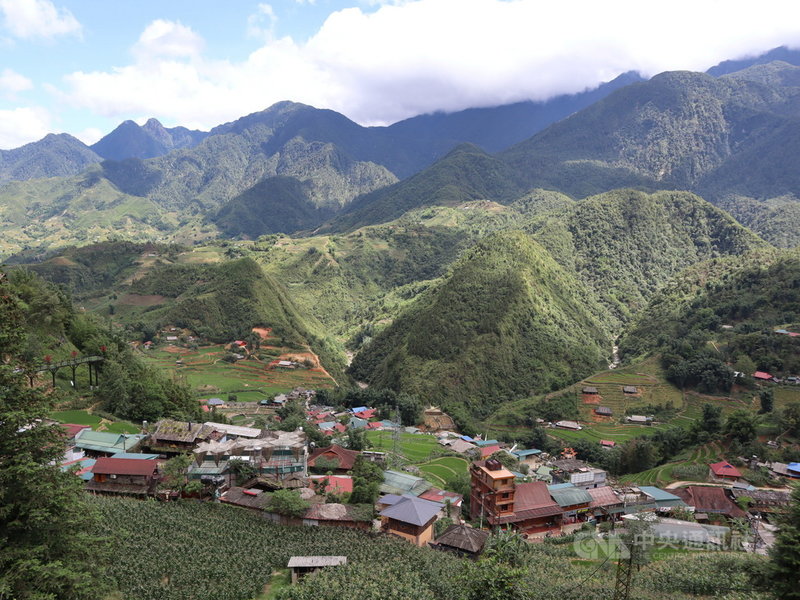 沙壩鎮(Sa Pa)位於越南北部老街省(Lao Cai),由於地處海拔1600多公尺高原,有避暑勝地美譽。中央社記者陳家倫沙壩攝 110年7月2日