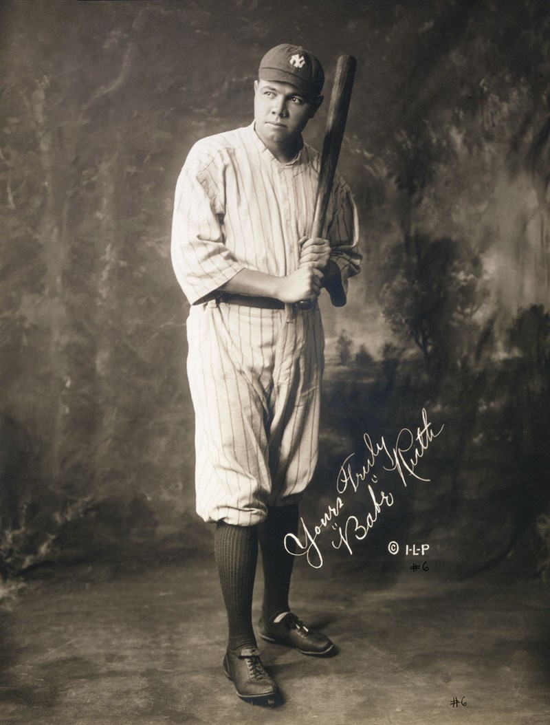 貝比魯斯的二刀流時期是在波士頓最後兩年,他在1919年締造29支全壘打和17場投球紀錄。(圖取自維基共享資源,版權屬公有領域)