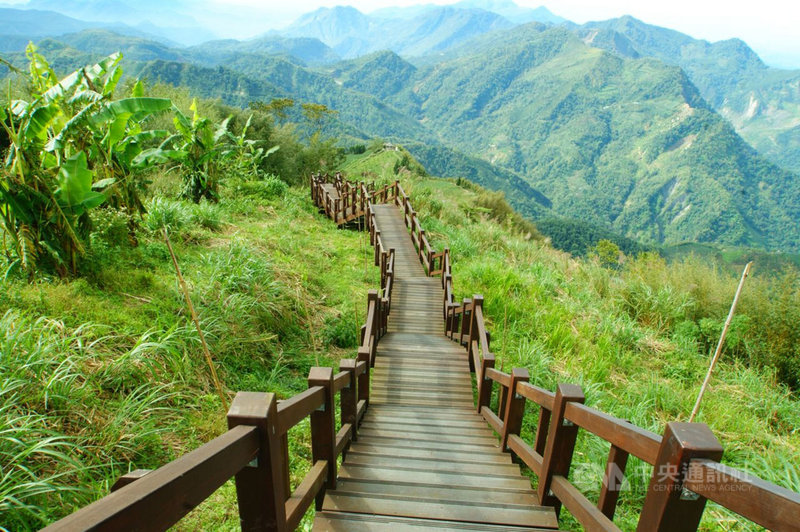 交通部觀光局阿里山國家風景區管理處14日指出,台18 線(阿里山公路)沿途知名的步道如二延平(圖)等步道,都在微解封之列。(阿里山管理處提供)中央社記者蔡智明傳真 110年7月14日