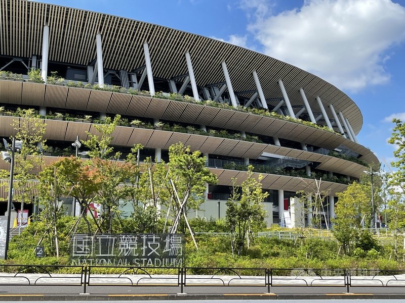 東京奧運將於23日登場,東奧主場館國立競技場19日起周邊擴大管制。中央社記者楊明珠東京攝 110年7月19日