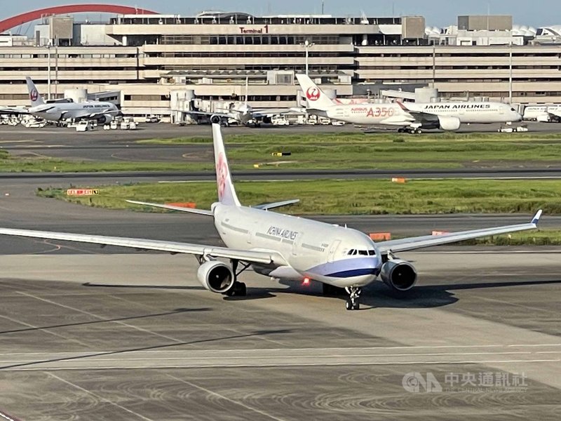 台灣選手搭乘華航班機19日下午抵達東京羽田機場。中央社記者楊明珠東京攝 110年7月19日