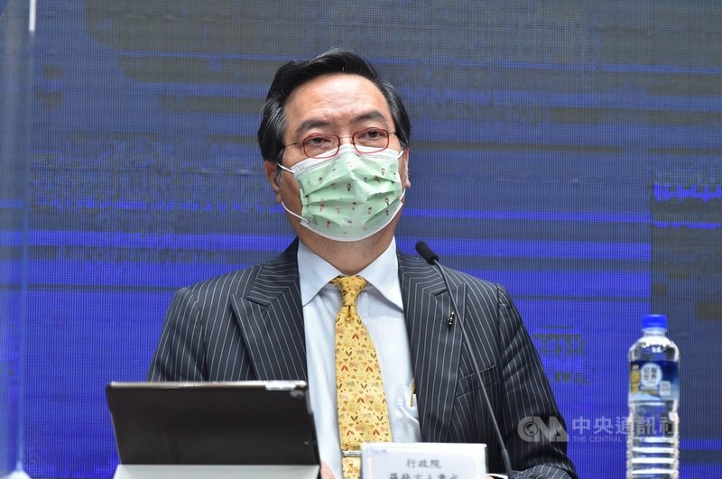 行政院發言人羅秉成22日主持院會後記者會。(行政院提供)中央社記者賴于榛傳真 110年7月22日