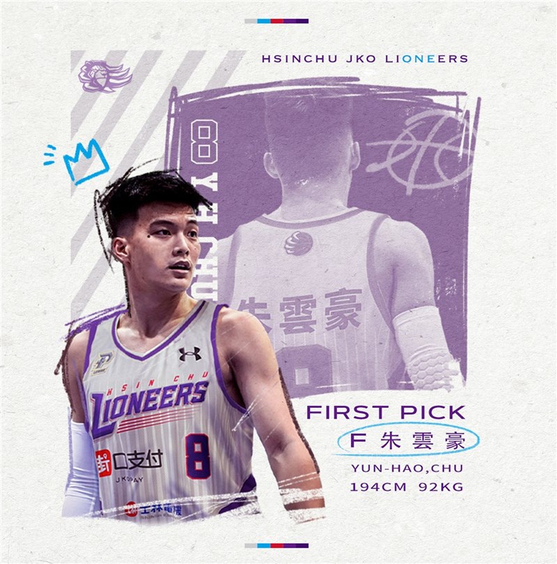 台灣職業籃球聯盟P. LEAGUE+ 22日採線上方式舉行新人選秀會,身高194公分的前鋒朱雲豪先前就是選秀狀元熱門人選,這次被握有狀元籤的新竹街口攻城獅隊指名,順利成為首屆選秀狀元。(新竹街口攻城獅提供)中央社記者黃巧雯傳真 110年7月22日