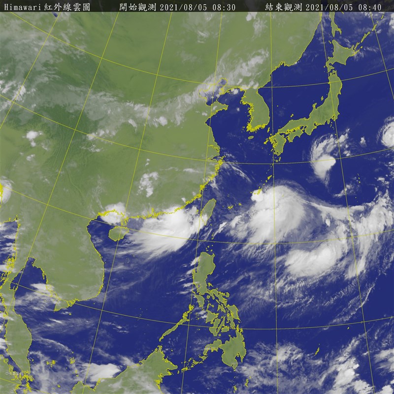 颱風盧碧目前在台灣西南方,暴風圈已進入台灣海峽,對台灣海峽構成威脅。(圖取自中央氣象局網頁cwb.gov.tw)