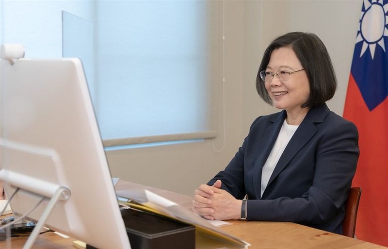 總統蔡英文接受日本媒體專訪表示，希望與美日等各國合作設置半導體「人才庫」。（圖取自總統府網頁www.president.gov.tw）