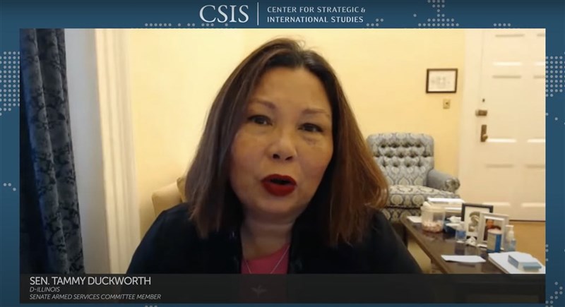 因應潛在台海危機,美國聯邦參議員達克沃絲表示,應把台灣納入美國國民兵夥伴計畫,藉此提升台灣軍事整備與能力,促進雙邊共同軍事訓練。(取自CSIS網頁)中央社記者徐薇婷華盛頓傳真 110年8月11日