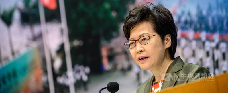無國界記者組織表示,香港特首林鄭月娥(圖)9日宣布,香港公廣電視台「香港電台」將與中國官媒「中央廣播電視總台」建立長期合作夥伴關係,擔心香港電台將成中國在港的政宣傳聲筒。(RSF提供)中央社記者葉冠吟傳真 110年8月11日