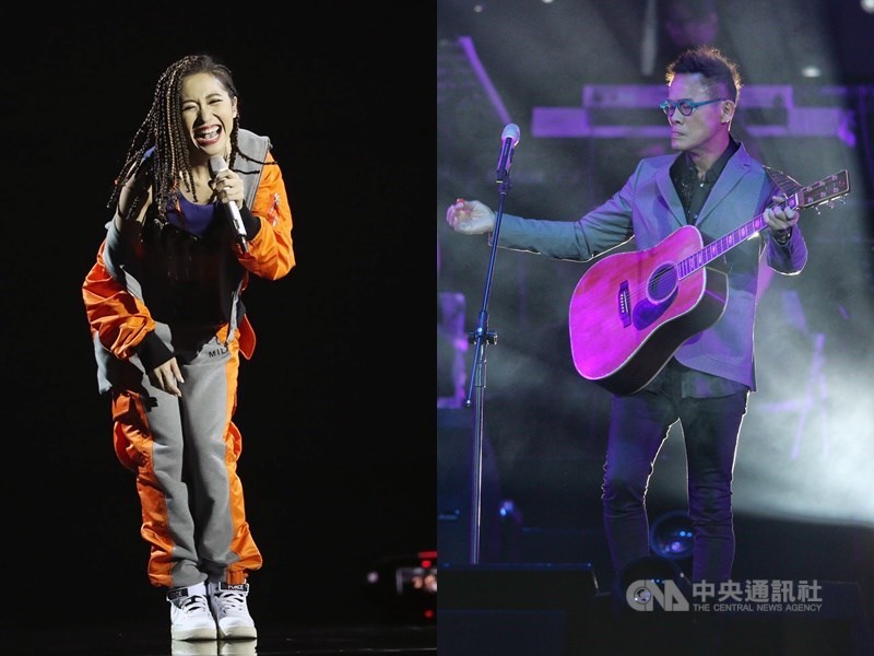 第32屆金曲獎21日晚間在北流登場,Lulu黃路梓茵(左)再度獨挑大梁主持,跨世代歌手將重現特別貢獻獎得主羅大佑(右)的經典歌曲。(中央社檔案照片)