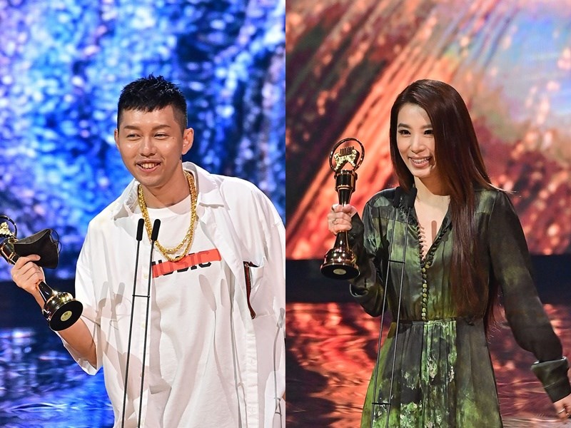 歌手杜振熙、田馥甄分別拿下第32屆金曲華語歌王、歌后。(台視提供)
