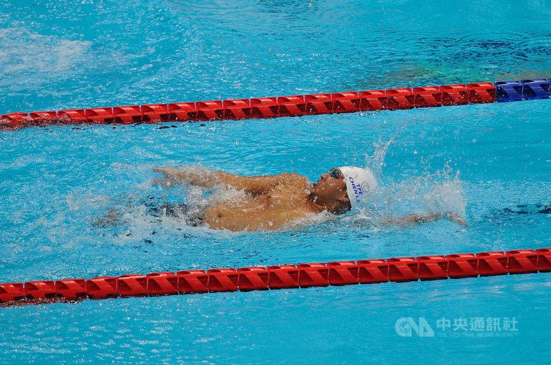 台灣游泳選手陳亮達連續2天出賽,30日在東京帕運男子S7級100公尺仰式游出1分18秒28,總排名第9。(體育署提供)中央社記者黃巧雯傳真 110年8月30日
