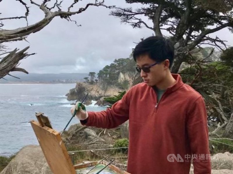 10歲那年隨父母移民美國的台裔青年畫家馬康喆近年作品屢獲獎,明年大學畢業後,他將投入職業畫家生涯。(馬康喆提供)中央社記者周世惠舊金山傳真 110年9月4日