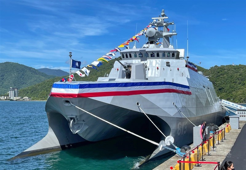 海軍塔江軍艦9日成軍,塔江軍艦具高機動性及快速打擊能力等特點,艦上多項系統及武器配備均為最新研發裝備。中央社記者王飛華攝 110年9月9日