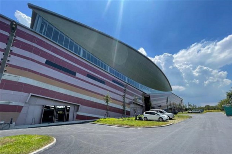 位於高鐵台南站南側的大台南會展中心工程已陸續完工並取得使用執照,預計民國111年第2季開幕。(台南市政府提供)中央社記者楊思瑞台南傳真 110年9月13日