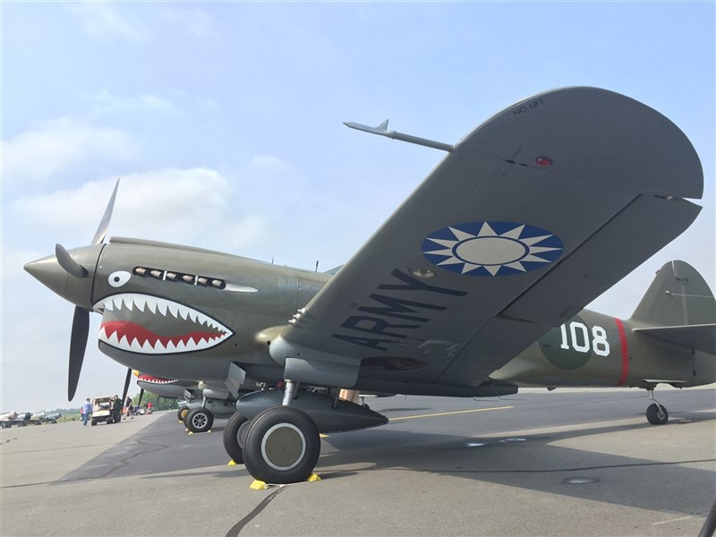 「飛虎隊」美國王牌戰鬥機飛行員伯納離世,享嵩壽103歲。圖為飛虎隊P-40戰鬥機。(中央社檔案照片)