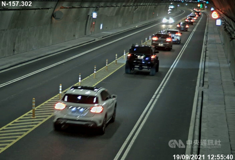 中秋連假第2天,蘇花路廊19日上午雙向行車順暢,台9線蘇花改中午12時許平均時速可到60公里。(公路總局第四區養護工程處提供)中央社記者王朝鈺傳真 110年9月19日