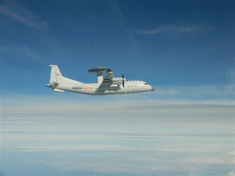 5架共機23日下午侵擾台灣西南防空識別區(ADIZ),加上空軍已公布的19架,總計24架,數量是公布統計以來第3高。圖為中共空警500同型機。(圖取自國防部網頁mnd.gov.tw)