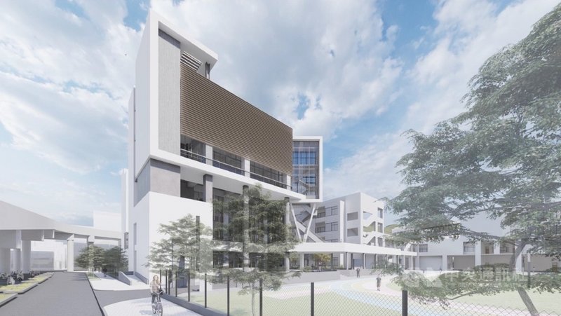 基隆市成功國小活動中心將拆除重建,工程總金額新台幣2.9億元,將打造成多功能球場和可容納400人音樂廳的活動中心,提供中小型藝文展演,預計於民國112年年底完工。(基隆市政府提供)中央社記者王朝鈺傳真 110年9月27日