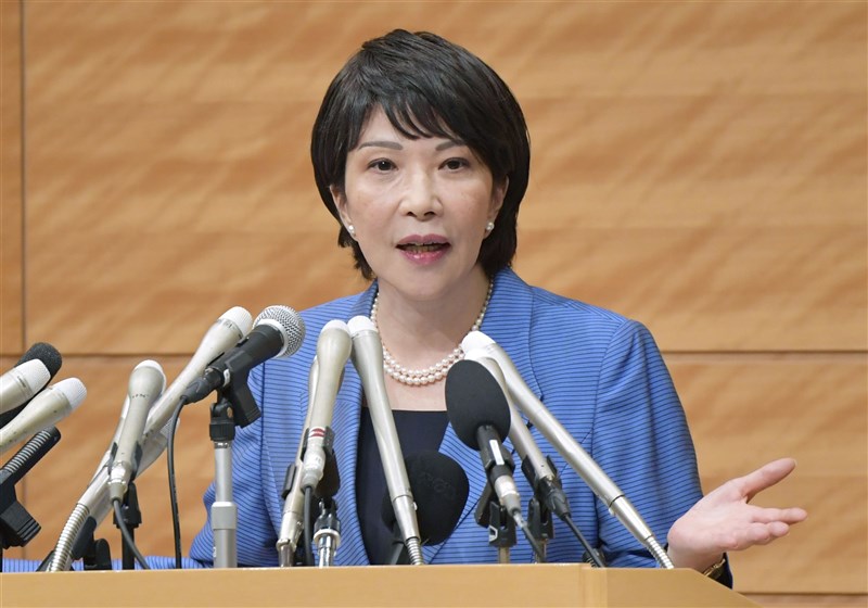 日本自民黨總裁選舉參選人高市早苗26日表示,若當上首相,將與台灣建立合作機制。(共同社)