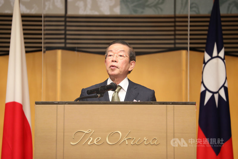 駐日代表謝長廷7日在東京主持中華民國110年國慶慶祝活動,他致詞時感謝美日重視台灣海峽和平穩定的重要性,並影響其他國家。中央社記者楊明珠東京攝 110年10月7日