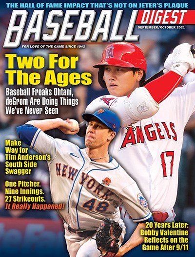 MLB洛杉磯天使「二刀流」日籍好手大谷翔平7日被美國權威棒球刊物「棒球文摘」選為大聯盟年度最佳球員。(圖取自棒球文摘網頁baseballdigest.com)