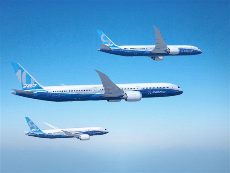 波音公司14日表示,787夢幻客機部分鈦金屬零件3年來被不當製造。(圖取自波音公司官方網頁boeing.com)