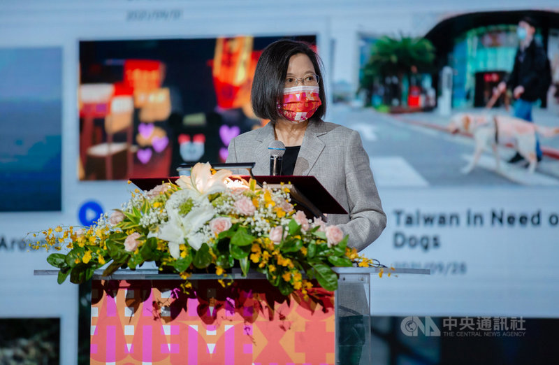 總統蔡英文17日出席「台灣文化協會100年紀念會」。(總統府提供)中央社記者葉素萍傳真 110年10月17日