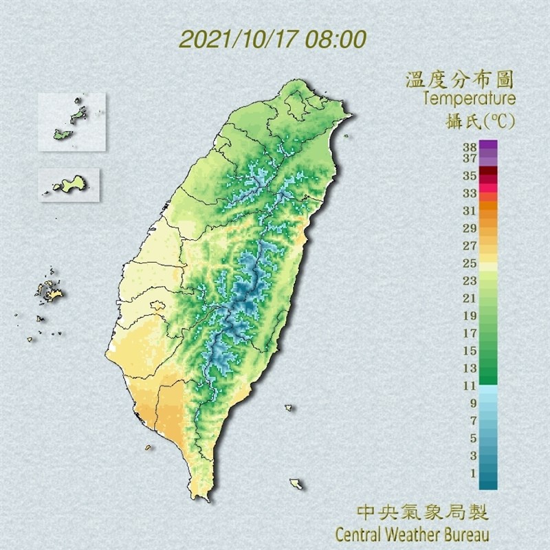 桃園楊梅18 7度吳德榮 17日晚間起氣溫降至最低 生活 重點新聞 中央社cna