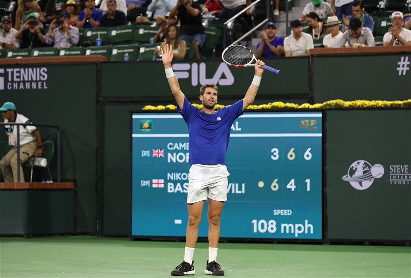 英國選手諾瑞在印地安泉網賽男單決賽封王。(圖取自/twitter.com/BNPPARIBASOPEN)