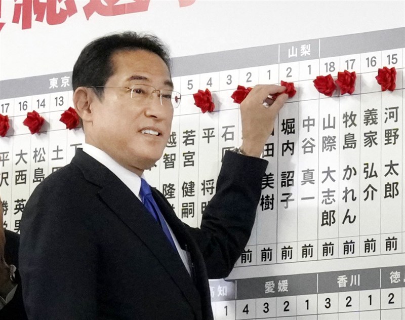 日本眾議院大選落幕,執政的自民黨掌握國會「絕對安定多數」。日本政府與執政黨最快可能在10日召集「特別國會」,首相岸田文雄(圖)將被選為第101任首相。(共同社)