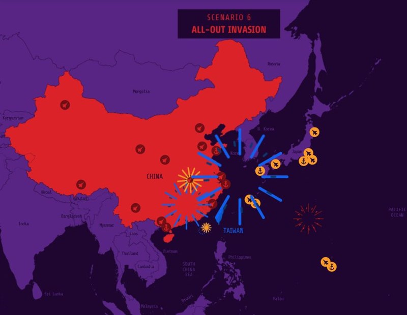 路透社一篇長文分析,中國已開始發起「灰色地帶」作戰,軍事戰略學者設想6種可能的情境,包括侵略金門及馬祖、對台實施封鎖,甚至全面入侵。(圖取自路透社網頁reuters.com)