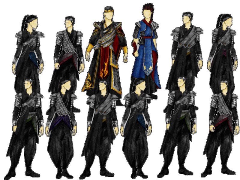 朱宗慶打擊樂團擊樂劇場「木蘭」服裝手工精細,服裝設計師林秉豪以藍色代表花家傳承,衣服上有花色圖案做為家徽,輔助傳遞角色心思。(朱宗慶打擊樂團提供) 中央社記者趙靜瑜傳真 110年11月15日