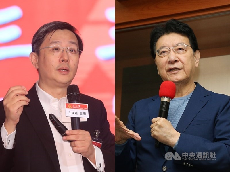 第2場公投意見發表會18日登場,第18案「反萊豬」公投正方代表為中廣董事長趙少康(右),反方代表為中華經濟研究院台灣WTO中心資深副執行長李淳(左)。(中央社檔案照片)