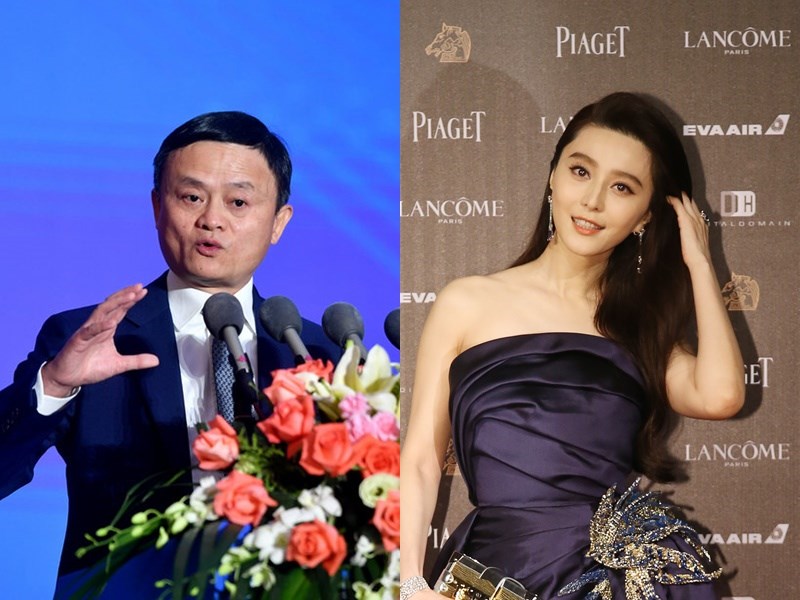 中國名人與當局發生摩擦後暫時從公眾生活銷聲匿跡已有前例。阿里巴巴創辦人馬雲(左)去年10月批評監管單位後,便消失3個月。一線女星范冰冰(右)也曾於2019年無端從公眾視野消失4個月。(左圖中新社、右圖為中央社檔案照片)