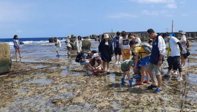 在氣候變遷及小琉球觀光迅速發展下,小琉球潮間帶生物大量死亡,屏東縣政府表示,縣府積極面對以取得觀光發展與生態保育的平衡,以限制遊客人數、踩踏範圍等措施管理。(屏東縣政府提供)中央社記者郭芷瑄傳真 110年11月26日