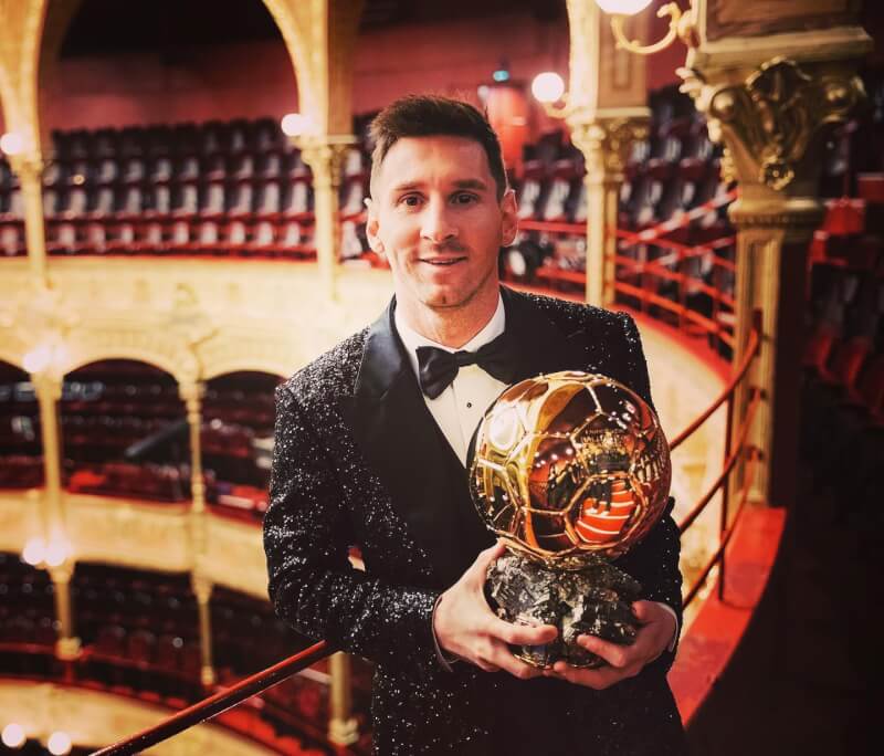 梅西足壇生涯中7度獲金球獎。（圖取自facebook.com/leomessi）