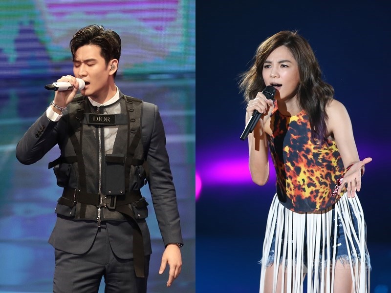 台中市政府30日公布跨年演唱會卡司,包括歌手Ella陳嘉樺(右)、周興哲(左)等,將與民眾一起唱跳迎接新年。(中央社檔案照片)