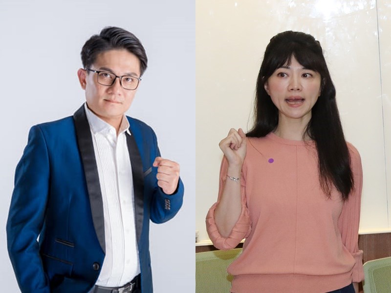 國民黨中央委員黃覲偉(左)30日在網路留言稱民進黨立委高嘉瑜(右)被打活該。國民黨表示,黃覲偉言論嚴重失當,已要求研議後續祭出考紀處分作為。(左圖取自facebook.com/huang.j.wei.7773,右圖為中央社檔案照片)