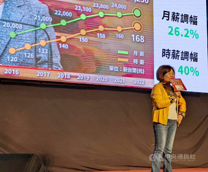 勞動部長許銘春10日晚間在高雄出席民進黨公投說明會時表示,應把握好不容易得到的公民權力,好好投下公投票,響應政府政策立場,一起用4個不同意,讓台灣持續往前行。中央社記者曾以寧攝 110年12月10日