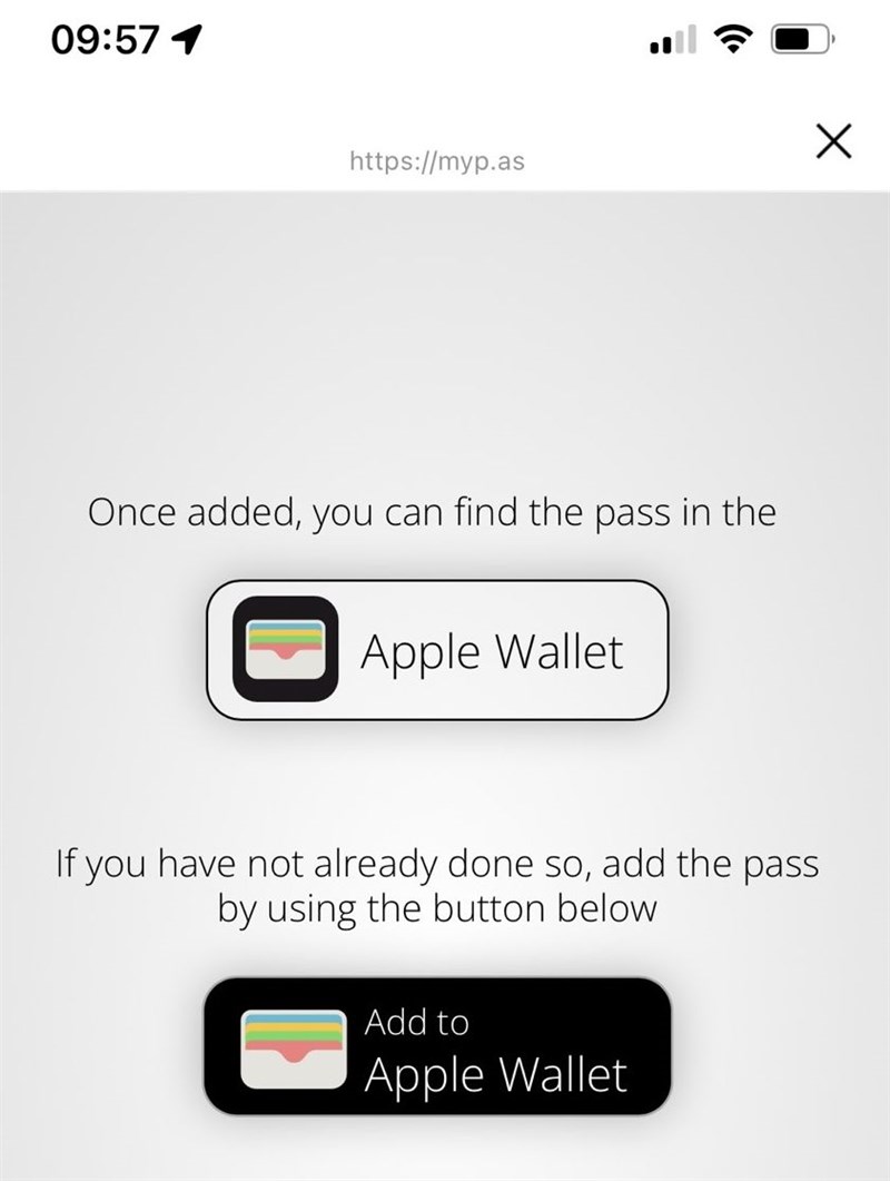 上傳完QR code，選擇Add to Apple Wallet。（圖取自DIGITAL Covid Pass網頁getcovidpass.eu）