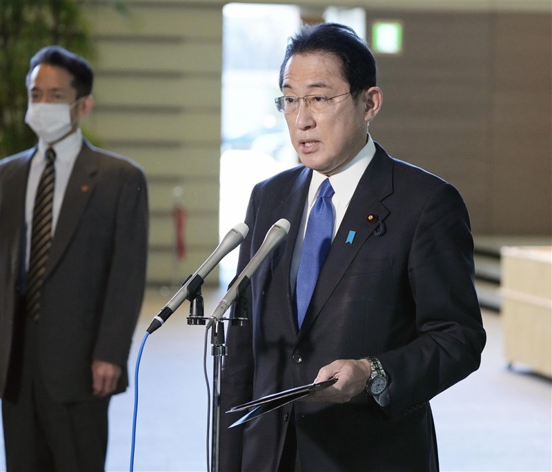 北韓5日上午發射可能是彈道飛彈的物體,日本首相岸田文雄對北韓發射飛彈表達「非常遺憾」。(共同社)