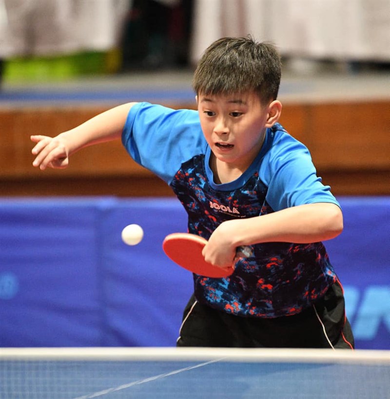 13歲桌球小將郭冠宏12日再摘國手資格,近4個月內第4度在國手選拔賽出線。(圖取自facebook.com/TCB.Bank.tt)