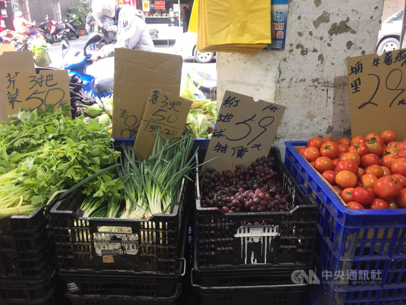 距離春節剩2週,民眾開始採買,農糧署表示,入冬以來多數菜價親民,呼籲可多享用。傳統市場13日青蔥、芹菜也都是3把新台幣50元。中央社記者楊淑閔攝 111年1月13日