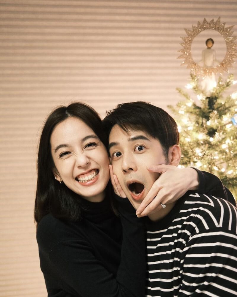 藝人胡宇威(右)、陳庭妮(左)傳緋聞近10年終於修成正果。(圖取自instagram.com/chen_ting_ni)