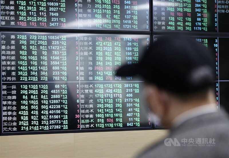台股21日電、金、傳同步走弱,早盤大跌200點。(中央社檔案照片)
