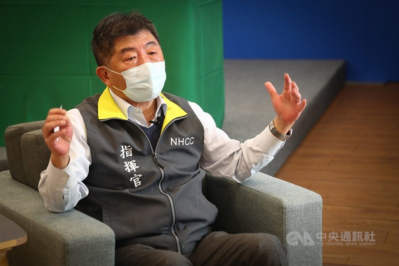 台北市長選舉年底登場,有民調顯示,衛福部長支持度勝過國民黨立委蔣萬安。陳時中(圖)笑稱,他在國小四、五年級好感度最佳。(中央社檔案照片)