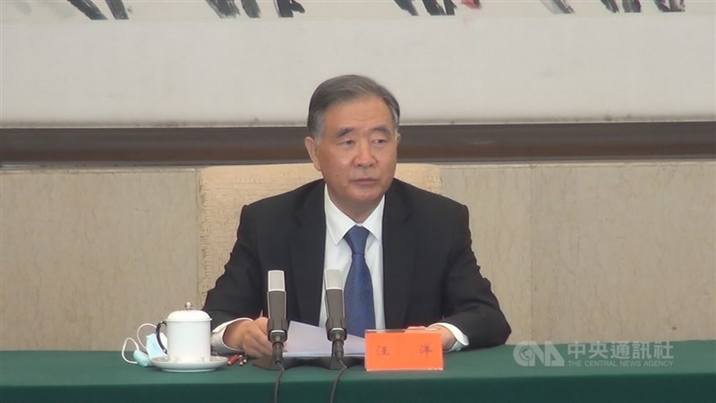圖為中國全國政協主席汪洋。(中央社檔案照片)