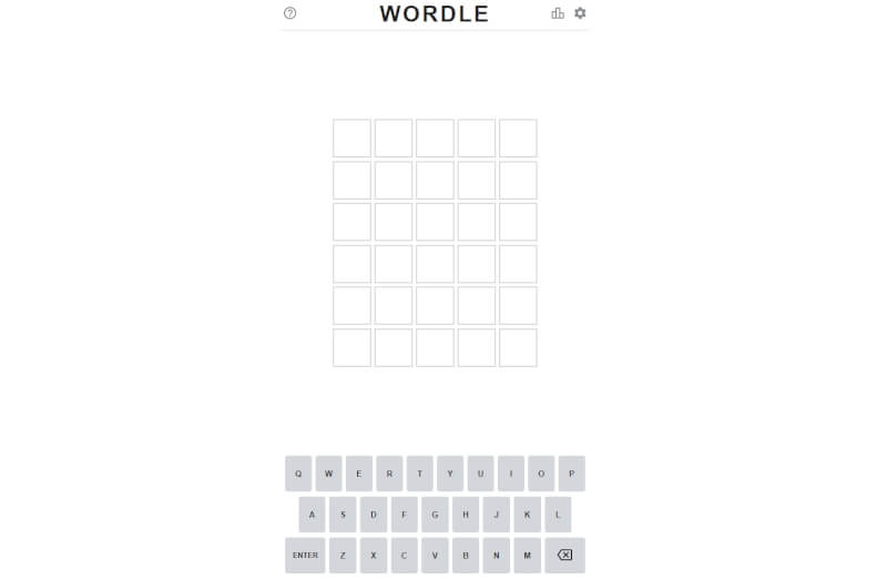 Wordle每天僅有一題,每個玩家有6次機會猜出答案。(圖取自Wordle網頁powerlanguage.co.uk)