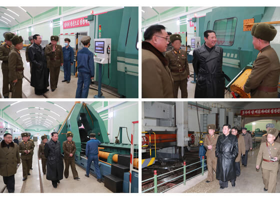 北韓官媒28日表示,北韓領導人金正恩視察生產「重要武器系統」的軍工廠。(圖取自勞動新聞網頁rodong.rep.kp)