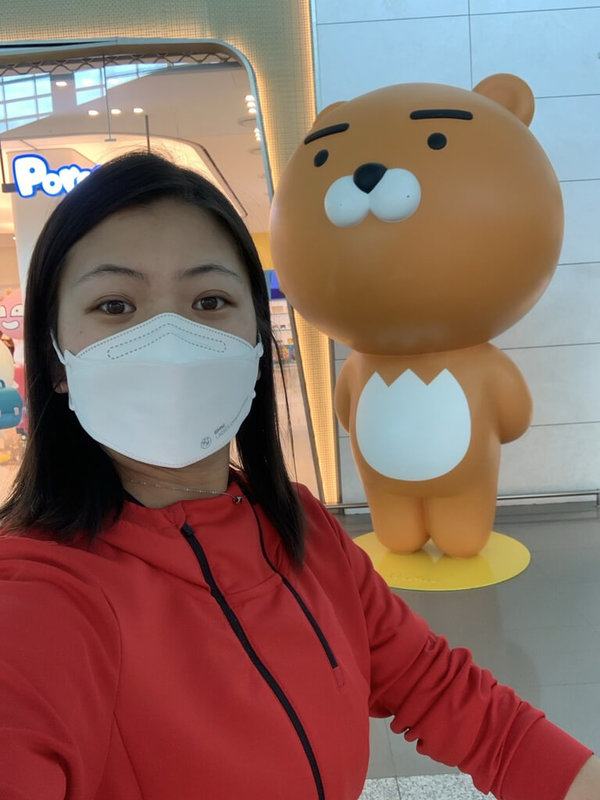 旅美高球好手徐薇淩歷經2次隔離經驗,有一套評選防疫旅館的標準,為了能在房內做運動,優先考量坪數大的房間。(徐薇淩提供)中央社記者黃巧雯傳真 111年1月29日