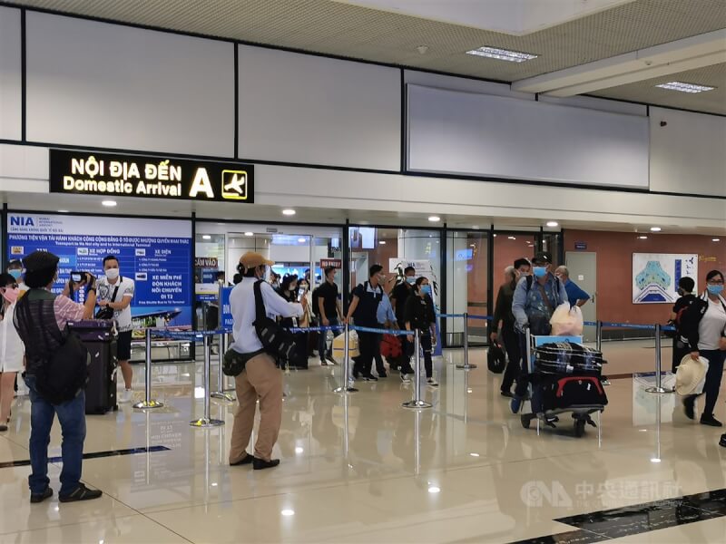 圖為河內內排國際機場。(中央社檔案照片)
